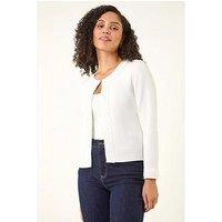 Roman Beaded Trim Open Jacket