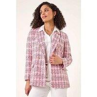 Roman Double Breasted Boucle Jacket