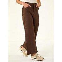 Roman Petite Cotton Frayed Hem Trouser