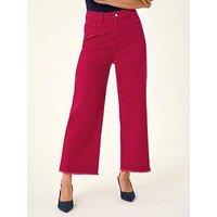Roman Petite Cotton Frayed Hem Trouser