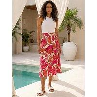 Roman Petite Paisley Woven Midi Skirt