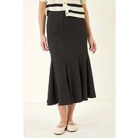 Roman Textured Panel Stretch Maxi Skirt