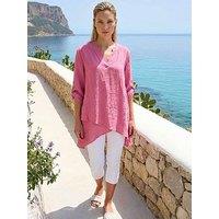 Roman V-Neck Wrap Hem Tunic Top