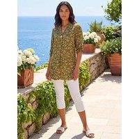 Roman Ditsy Floral Print Tunic Top
