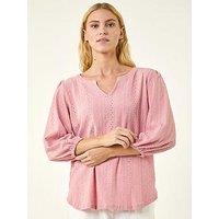 Roman Broderie Detail Tunic Top