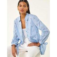 Roman Cherry Stripe Cotton Shirt