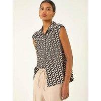Roman Geometric Sleeveless Shirt