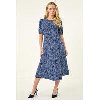 Roman Petite Abstract Stretch Midi Dress