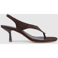 Office Mimi Toe Post Slingback Heel - Brown