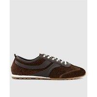 Office Thunder Suede Slim Sole Runner - Brown Suede
