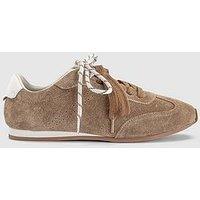 Office Talon - Slim Sole Suede Runner - Tan Suede
