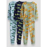 The Very Collection 3 Pack Safari Print Long Sleeve Pyjamas (9 Months - 7 Years)