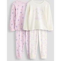The Very Collection Cosy Club Teddy 2 Pack Long Sleeve Pyjamas - Purple