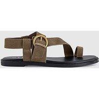 Office Suede Sandal - Brown Suede