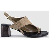 Office Montreal - Toe Post Stacked Heel Sandal - Taupe