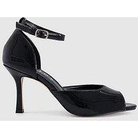 Office Harlequin Peep Toe Heeled Sandal - Black