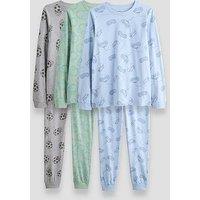 The Very Collection 3 Pack Multi Gamer Football Basic Pyjamas (3-16Years)