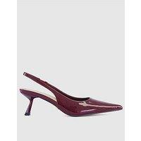 Office Million - Slingback Kitten Heel Court - Berry