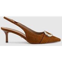 Office Maeva- Buckle Trim Slingback - Tan Faux Suede