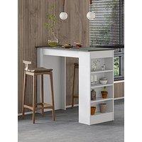 Decortie Swallow Bar Table - Grey/White