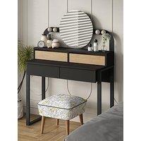 Decortie Lora Dressing Table - Black / Oak