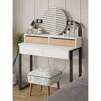 Decortie Lora Dressing Table - White / Oak