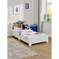 Liberty House Kids White Toddler Bed With Bookcase - White