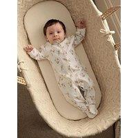 Mamas & Papas Baby Girls Watercolour Floral Print Sleepsuit - Pink