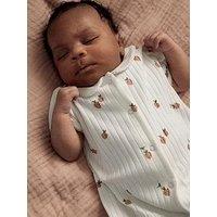 Mamas & Papas Baby Girls Strawberry Print Shortie Romper - Cream