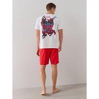 The Very Collection Spiderman Short Pyjama Set - Red