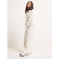 Pixiegirl Petite Pull On Wide Leg Trouser - White