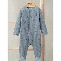 Mamas & Papas Baby Boys Wild West Print Sleepsuit - Blue