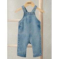 Mamas & Papas Baby Boys Denim Dungarees - Blue