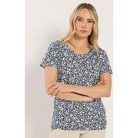 Long Tall Sally Bubble Hem T-Shirt - Blue