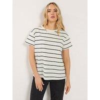 Long Tall Sally Zig Zag Stripe T-Shirt - White