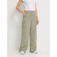 Long Tall Sally Wide Leg Trouser 36" - Green