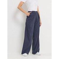 Long Tall Sally Pinstripe Trouser 34" - Blue