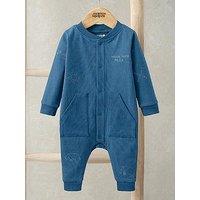 Mamas & Papas Baby Boys Wild And Free Embroidered Romper - Blue