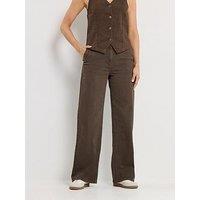 Long Tall Sally Wide Leg Jean 34" - Brown