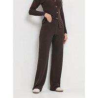 Long Tall Sally Wide Leg Trouser - Brown