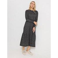 Long Tall Sally Black Spot Midi Dress - Black