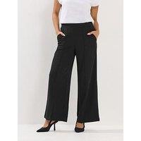 Pixiegirl Petite Pintuck Scuba Trouser - Black
