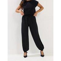 Pixiegirl Petite Balloon Crepe Trouser - Black