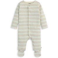 Mamas & Papas Baby Boys Hello World Rib Stripe Sleepsuit - Grey