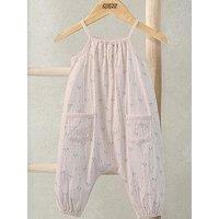 Mamas & Papas Baby Girls Floral Print Crinkle Romper - Light Purple