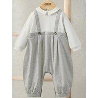 Mamas & Papas Baby Boys Mock Suit Romper - Grey