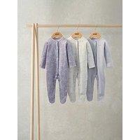 Mamas & Papas Baby Girls 3 Pack Mystical Stargazing Sleepsuits - Grey