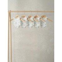 Mamas & Papas Premature Baby Unisex 5 Pack Penguin Bodysuits - White