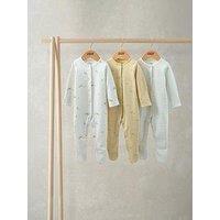 Mamas & Papas Baby Unisex 3 Pack Duckling Sleepsuits - Multi