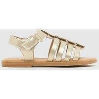 Schuh Toddler Thistle Gladiator Flower Sandal - Gold